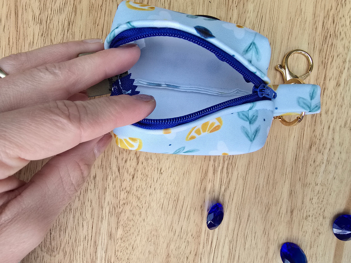 Blueberries and Lemons Neoprene Waste Bag Holder