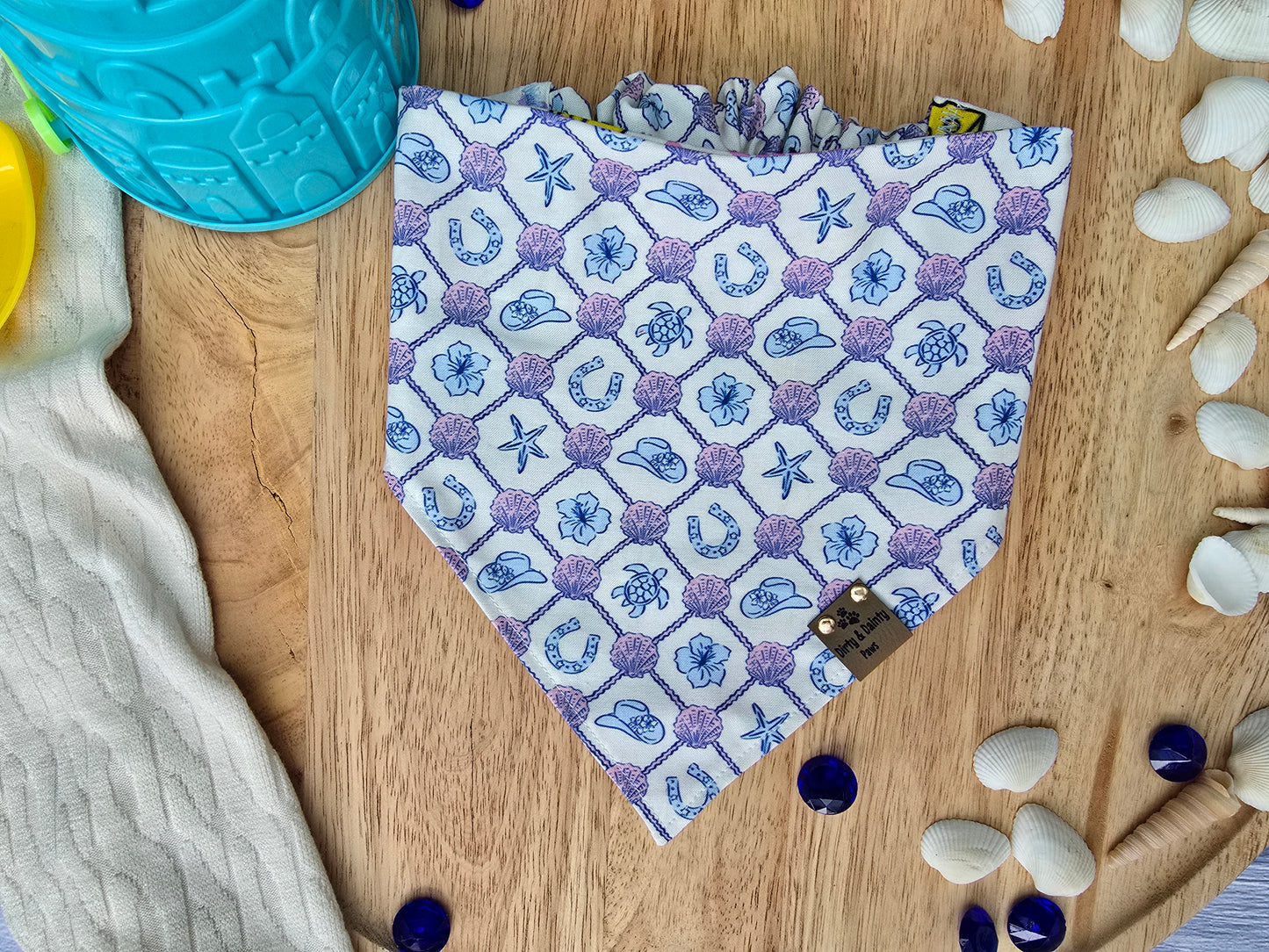 Coastal Cowgirl | Cheese Lover Cozy Cotton Reversible Scrunchie Dog Bandana