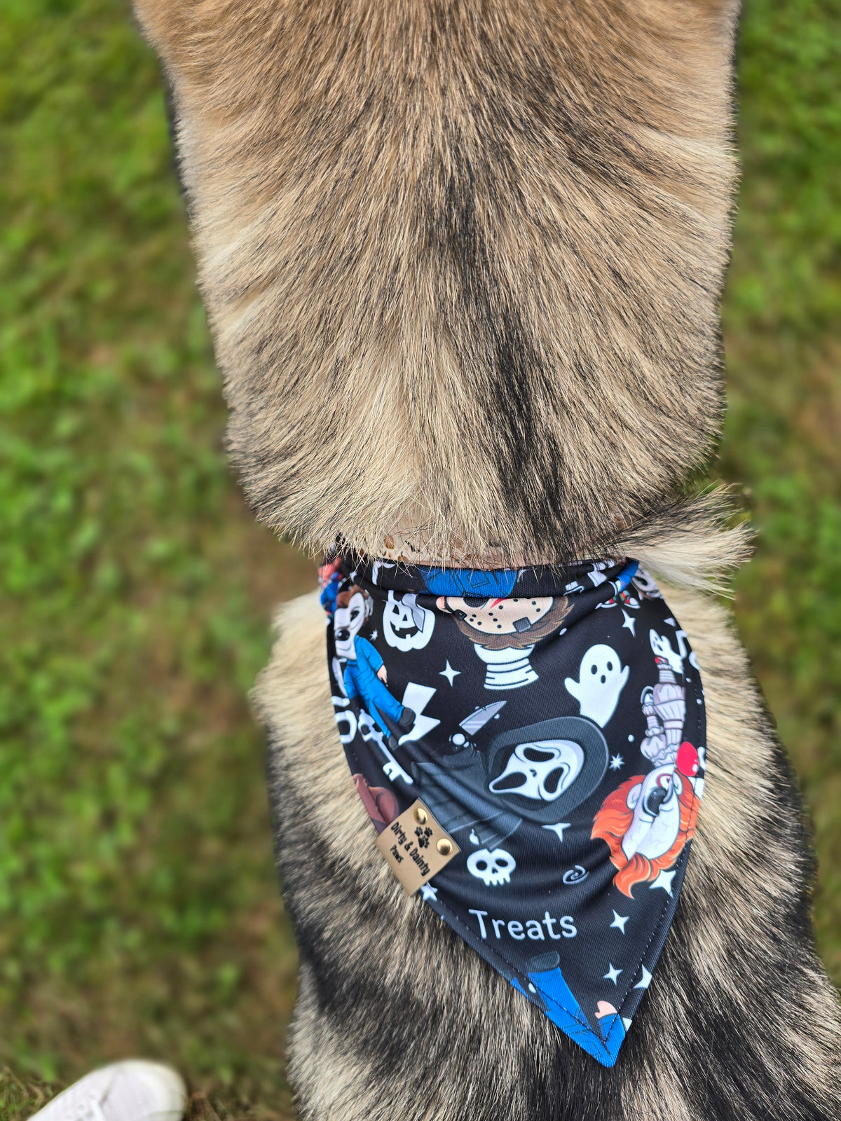 Cute Horror Characters| Horror Weapons Activewear Reversible Scrunchie Dog Bandana