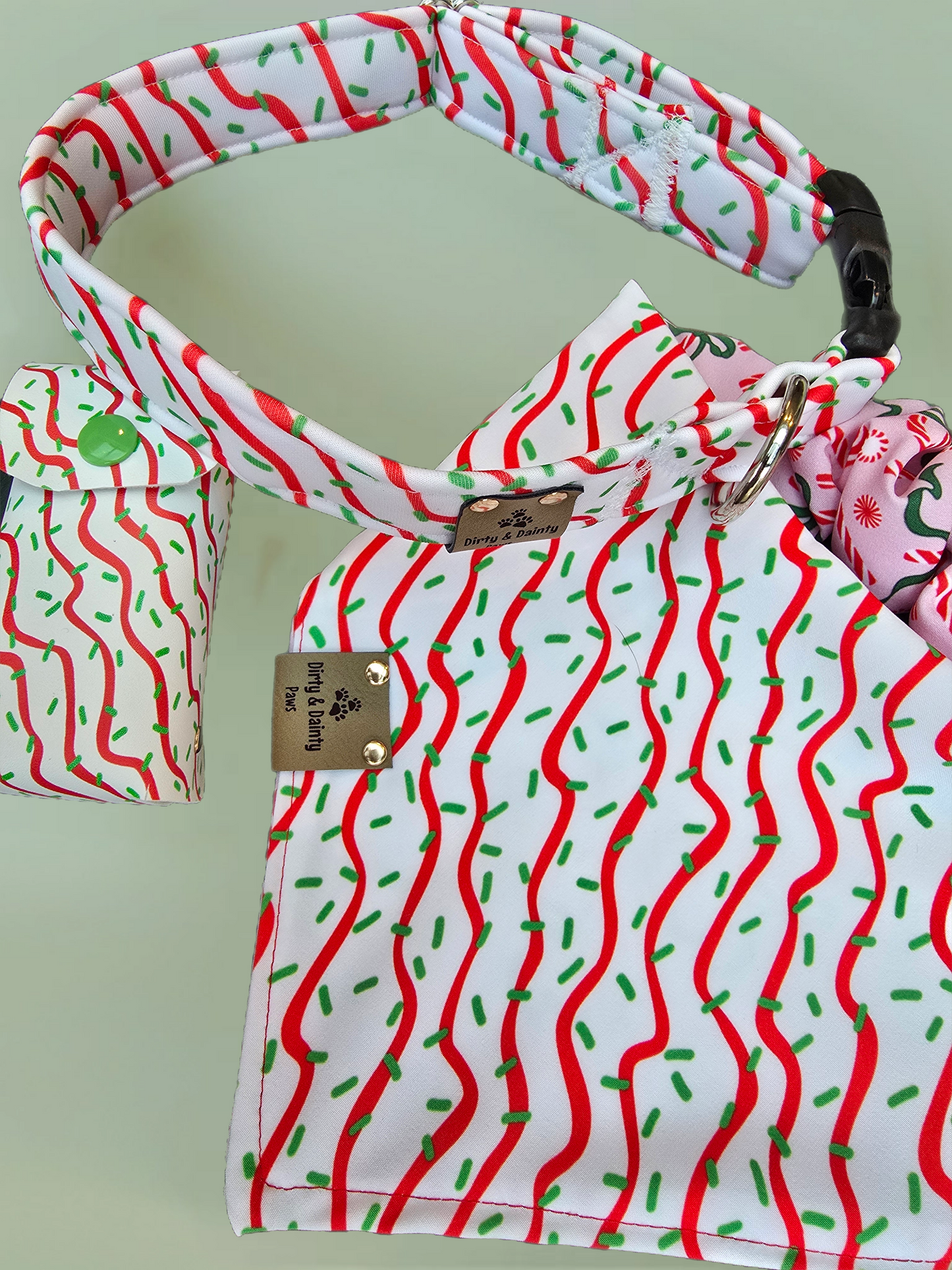 Christmas Tree Cakes  Neoprene Dog Collars | Durable Holiday Collars by Dirty & Dainty Paws