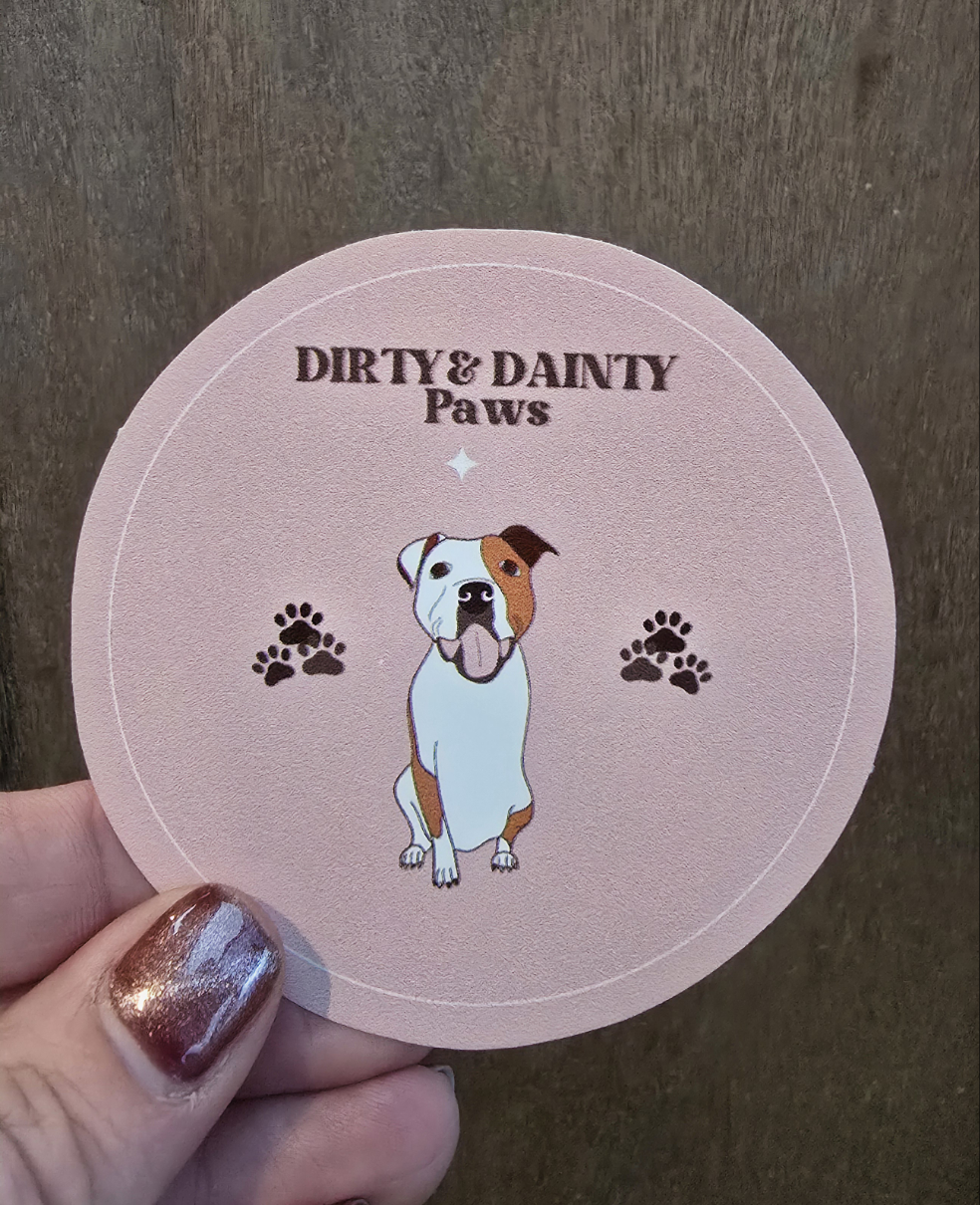 Custom Dog Lover Stickers – Exclusive Dirty & Dainty Paws Designs (2x2 to 3x3)