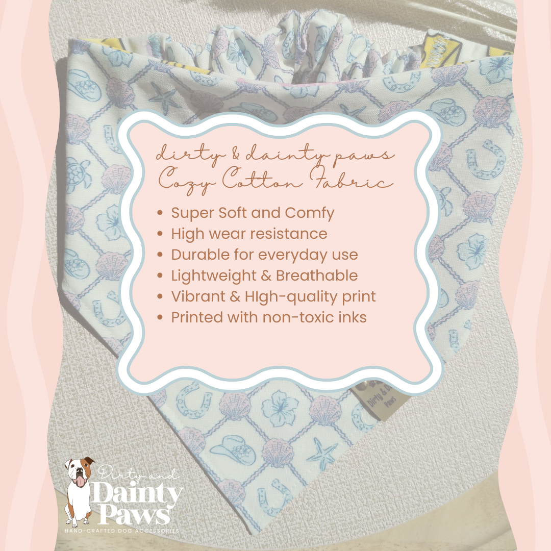 Coastal Cowgirl | Cheese Lover Cozy Cotton Reversible Scrunchie Dog Bandana