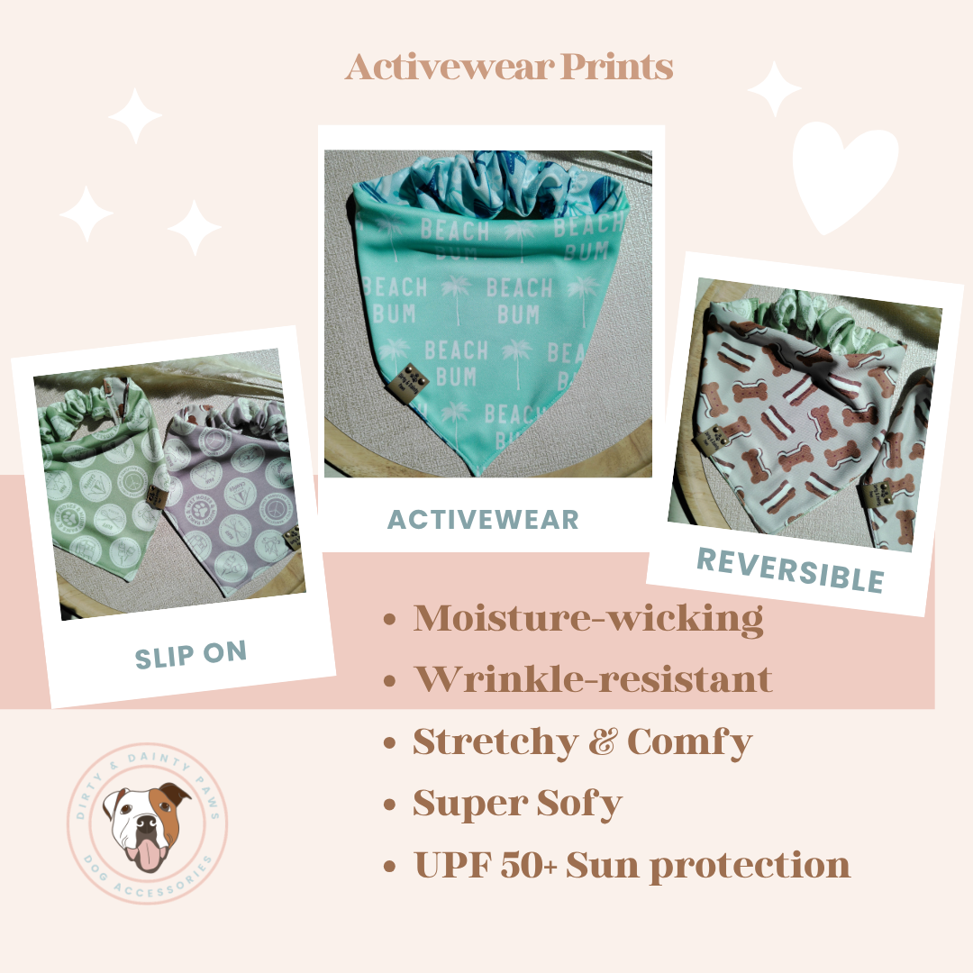 Pup Scouts Camping | Bonce Ice Cream Sandwhich  Activewear Reversible Scrunchie Dog Bandanas