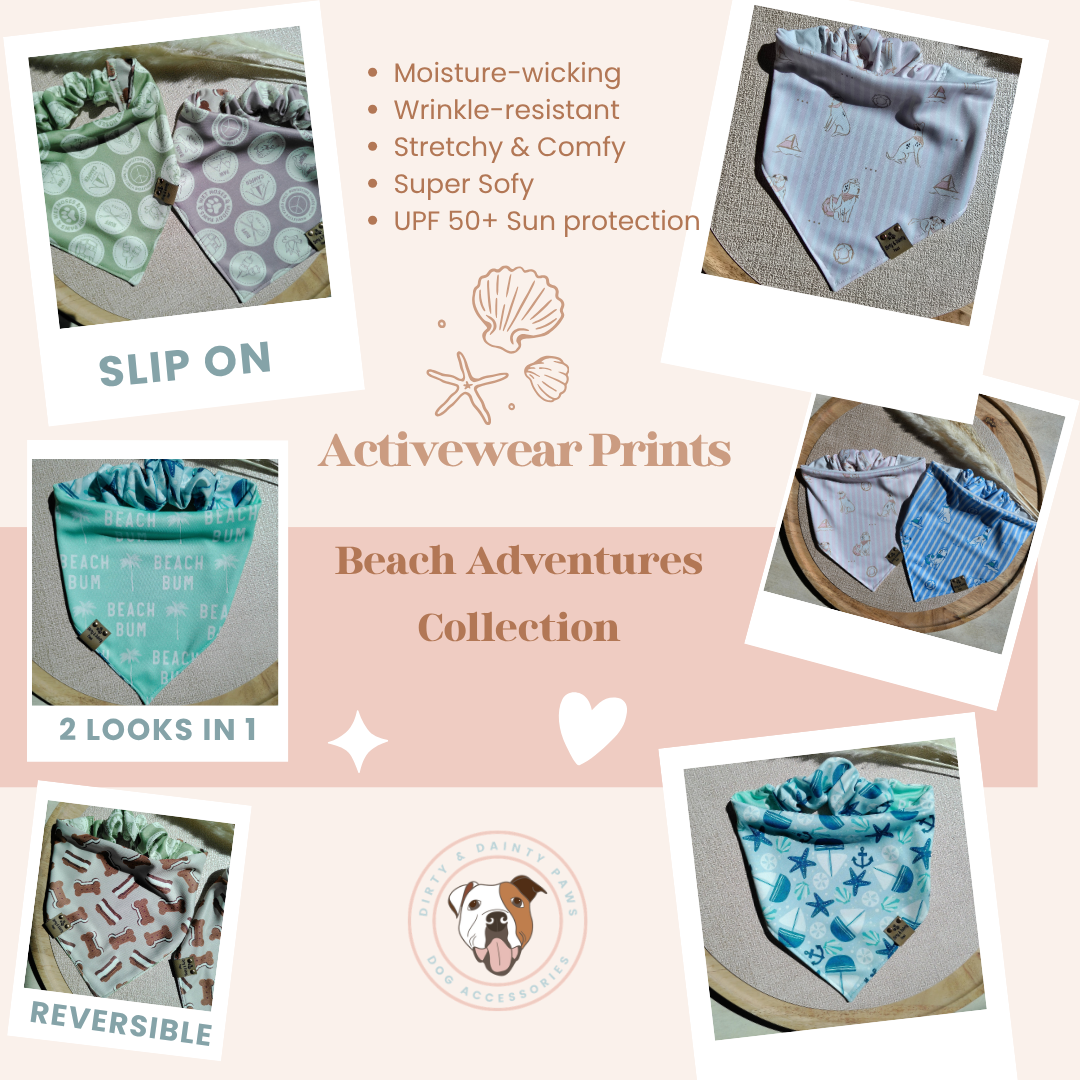 Pup Scouts Camping | Bonce Ice Cream Sandwhich  Activewear Reversible Scrunchie Dog Bandanas