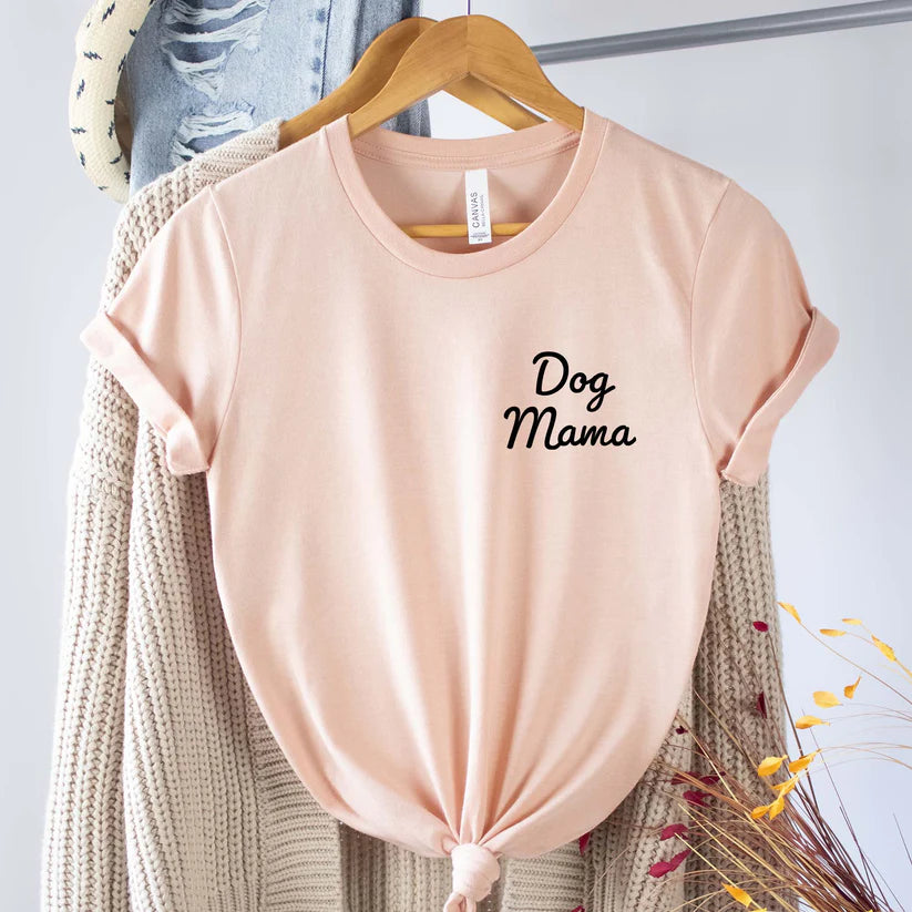 Dog Mama Peach T-shirt