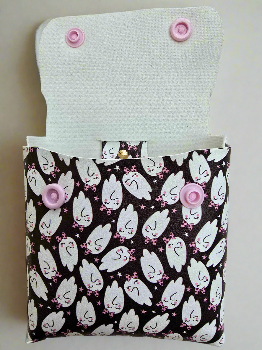 Cute Ghosties Faux Leather Treat Pouch