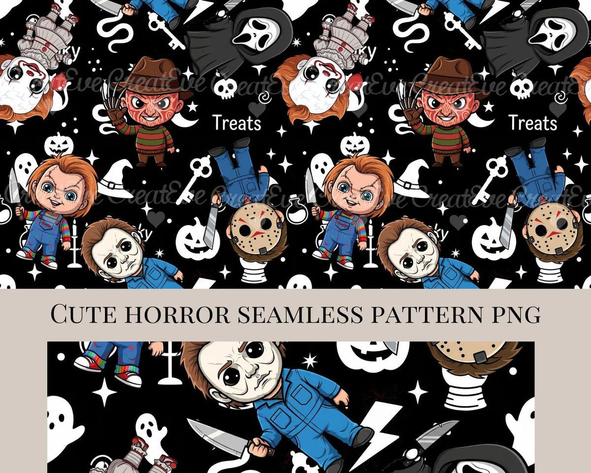 Cute Horror Characters| Horror Weapons Activewear Reversible Scrunchie Dog Bandana