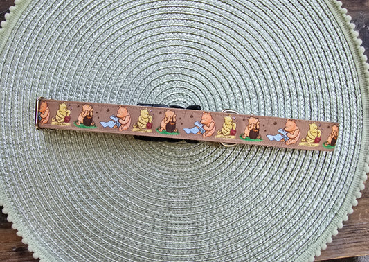 Winnie the Pooh Nylon Dog Collar – YKK® Side-Release Buckle | Dirty & Dainty Paws