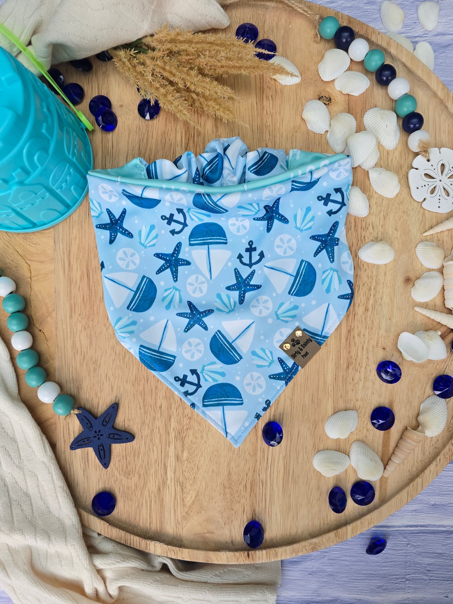 Seashore Fun | Beach Bum Activewear Reversible Scrunchie Dog Bandana