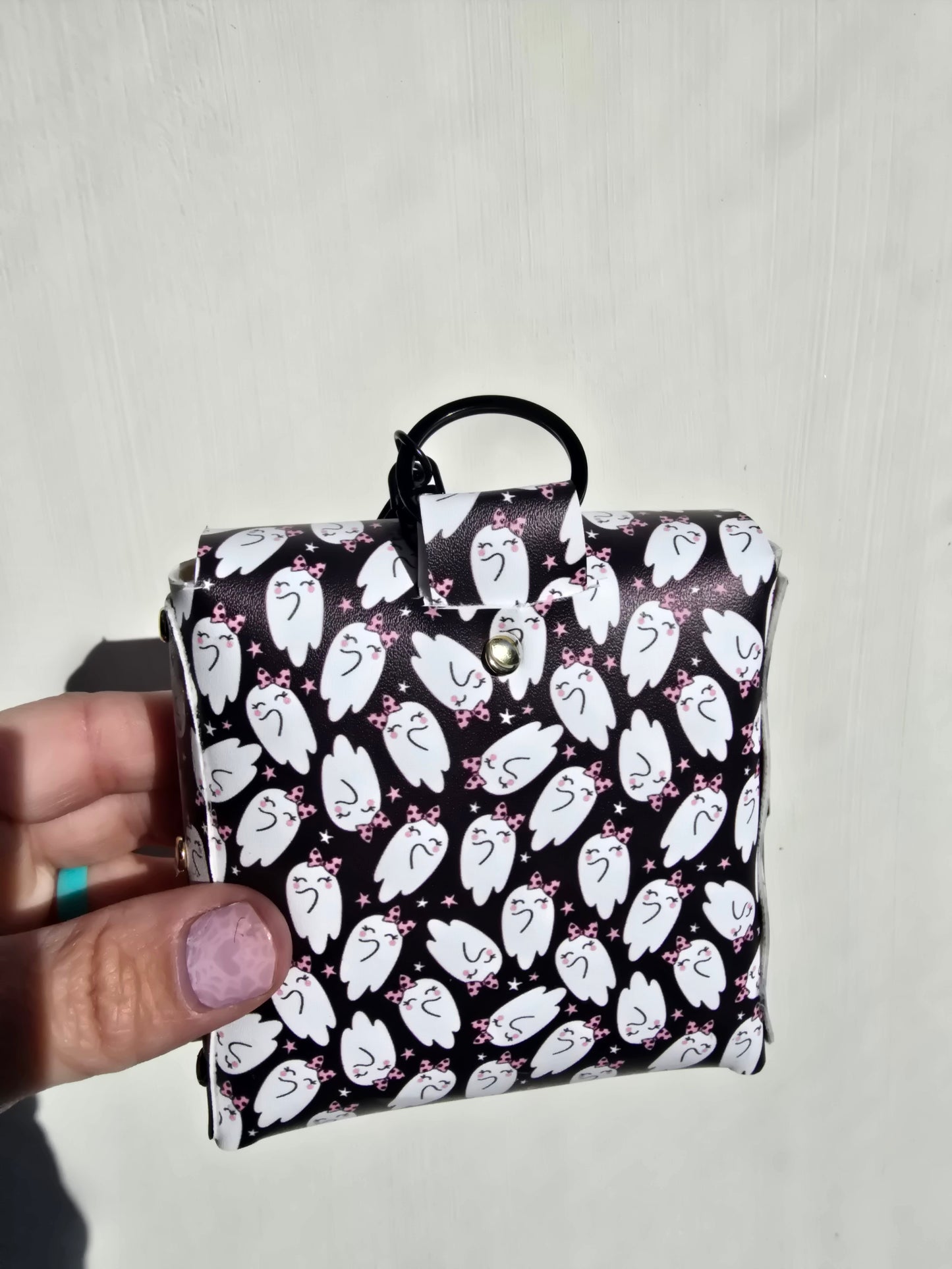 Cute Ghosties Faux Leather Treat Pouch