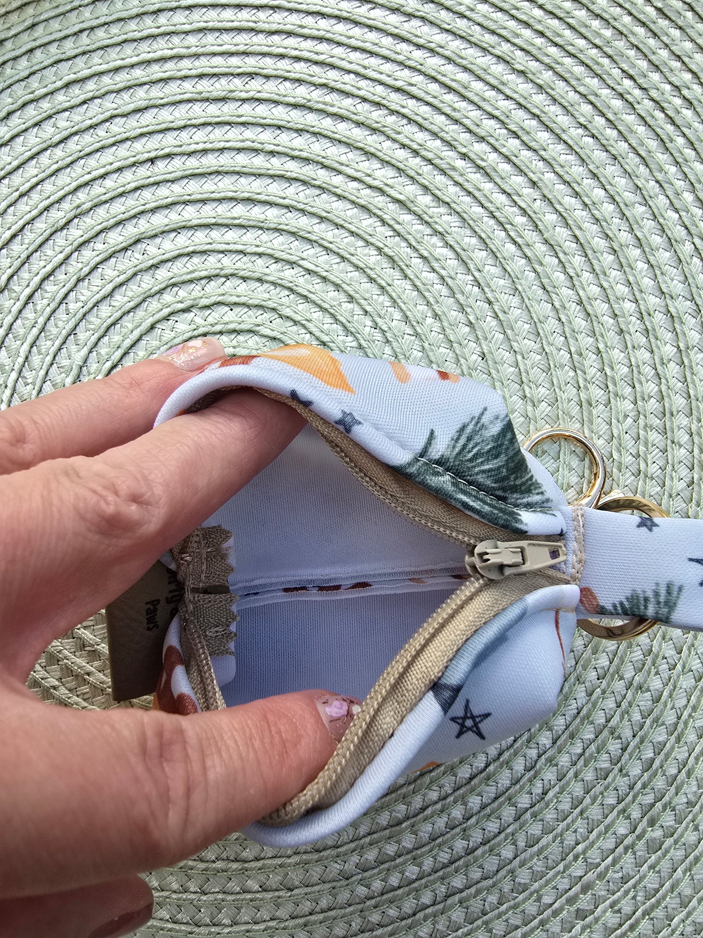 Watercolor Camping Neoprene Poop Bag Holder