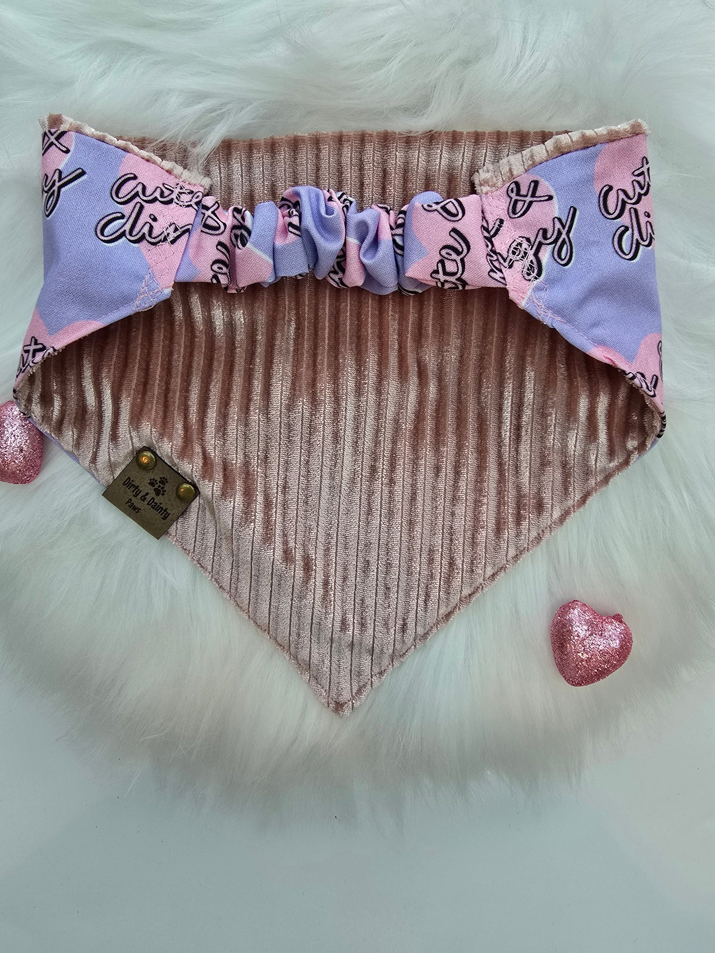 Cute and Clingy Reversible Scrunchie Dog Bandana