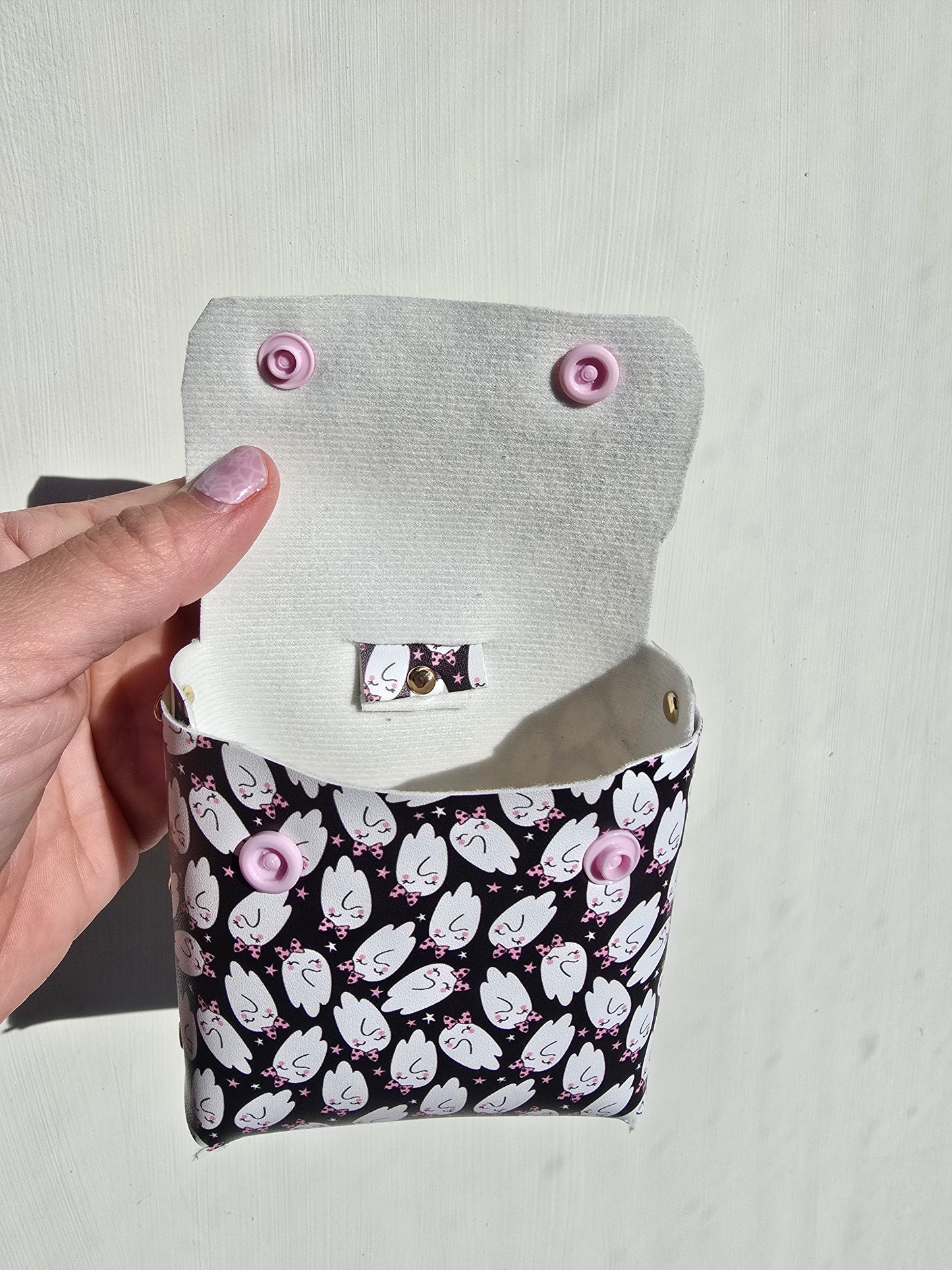 Cute Ghosties Faux Leather Treat Pouch