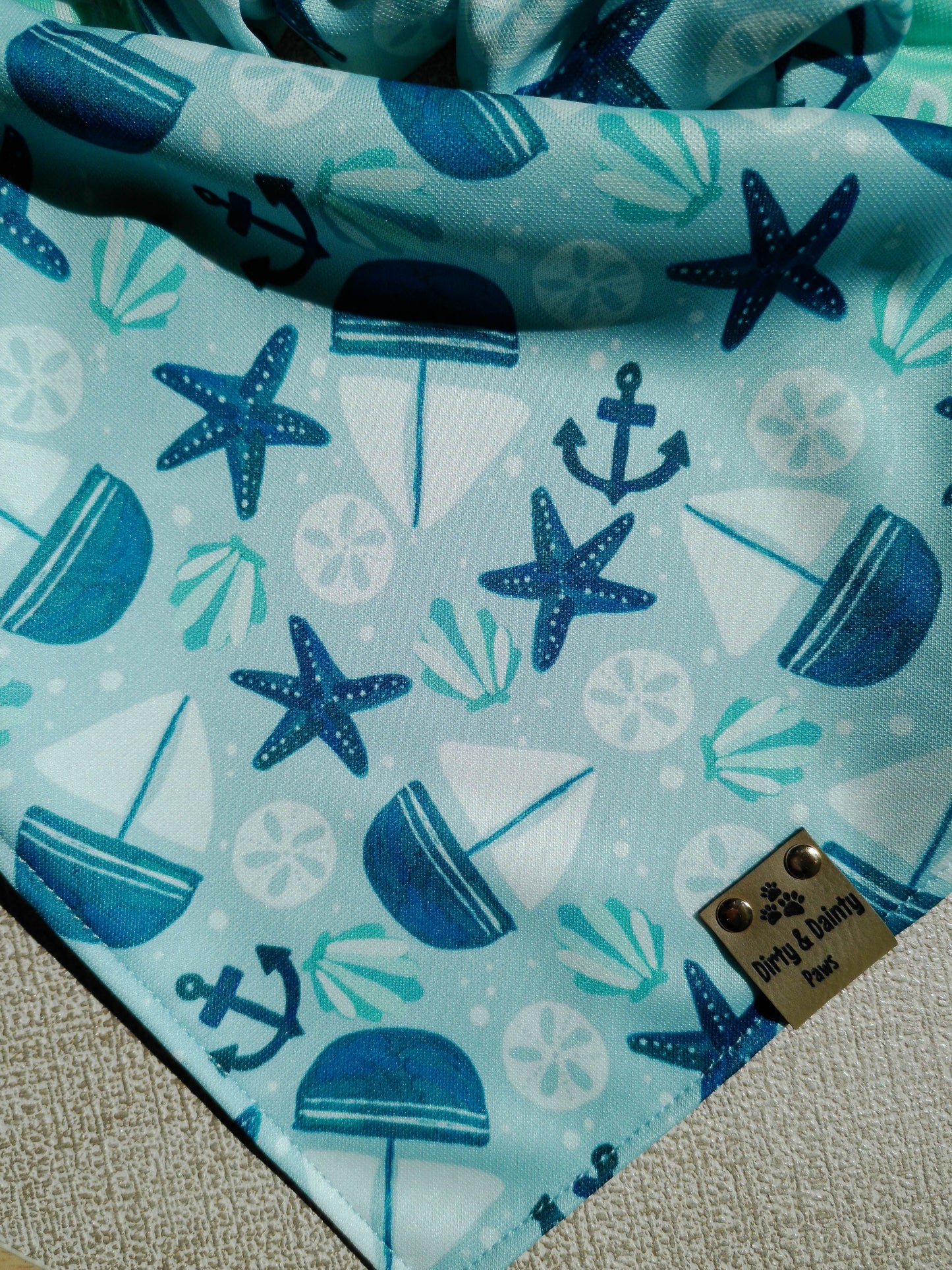 Seashore Fun | Beach Bum Activewear Reversible Scrunchie Dog Bandana