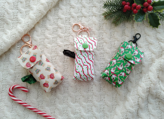 Faux Leather Poop Bag Holder