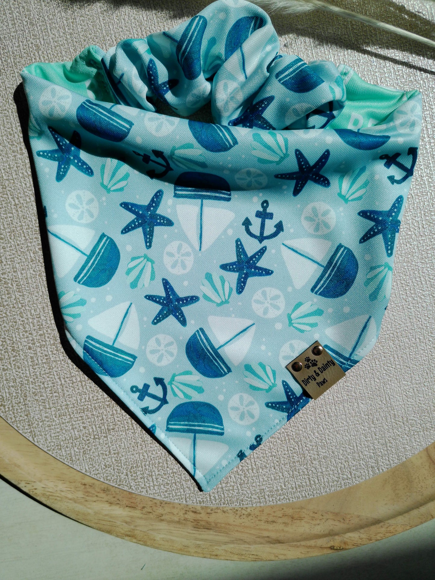 Seashore Fun | Beach Bum Activewear Reversible Scrunchie Dog Bandana