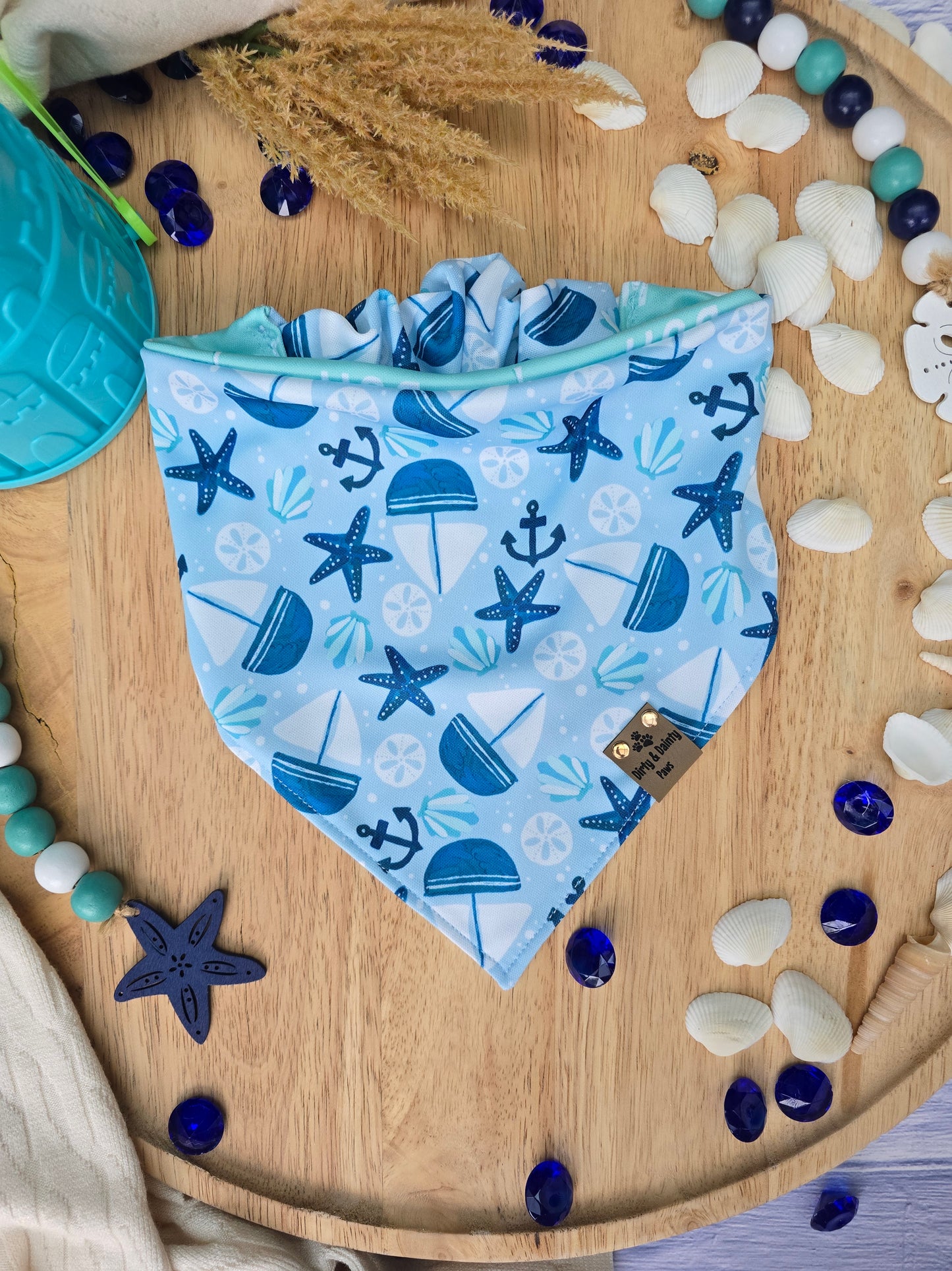 Seashore Fun | Beach Bum Activewear Reversible Scrunchie Dog Bandana