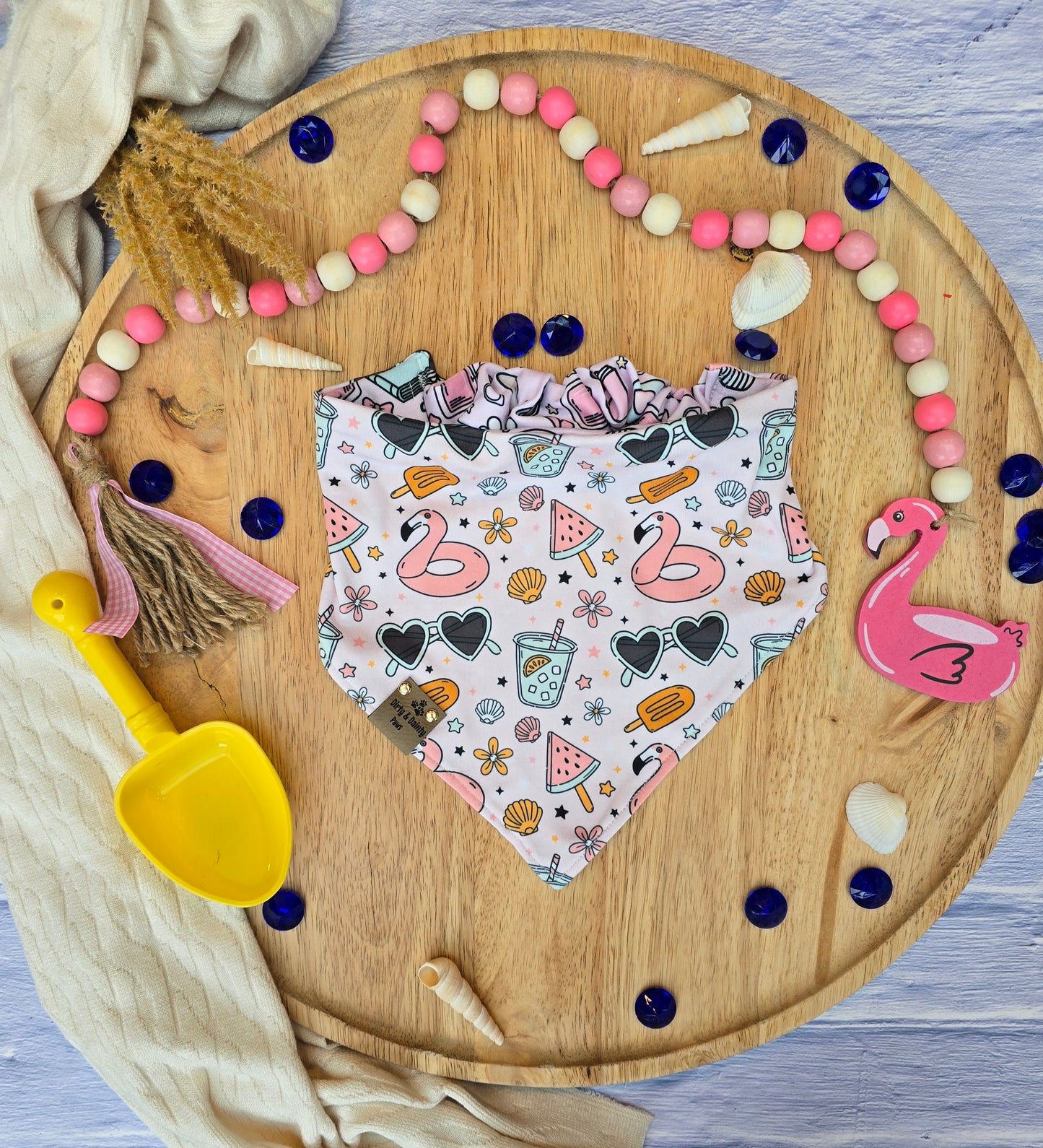 Summer Splash Party| Bookish Luxe Comfort Reversible Scrunchie Dog Bandana