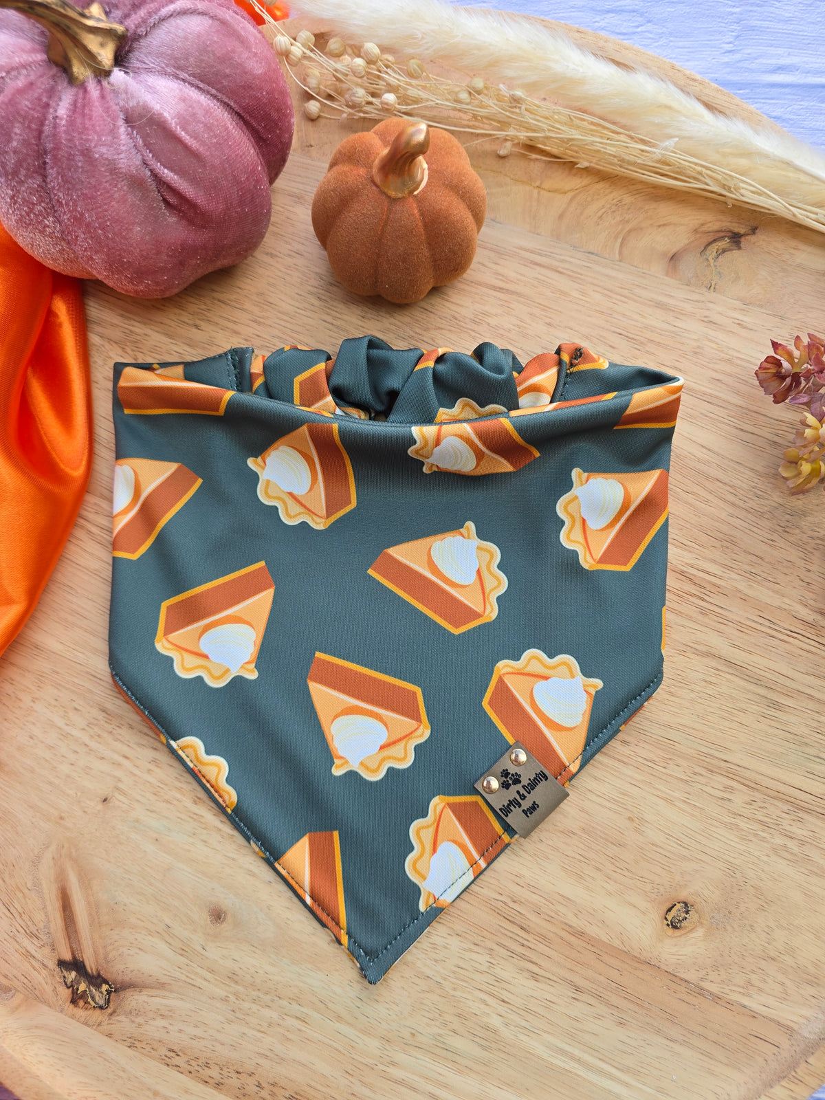 Pumpkin Pie Activewear Reversible Scrunchie Dog Bandana