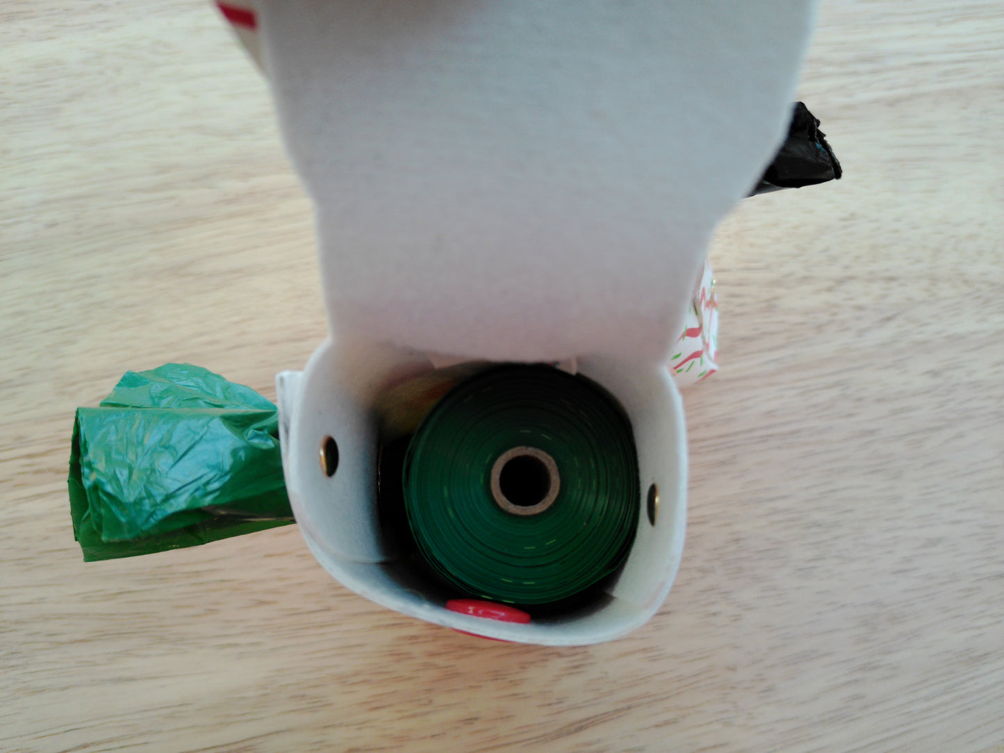 Faux Leather Poop Bag Holder