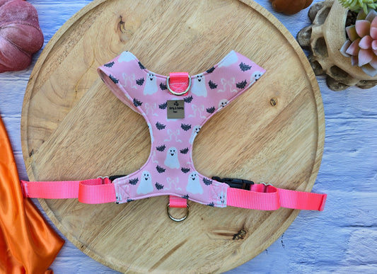 Sweet Ghosts Adjustable Neoprene Dog Chest Harness | 4-Point Adjustable Walking Harness