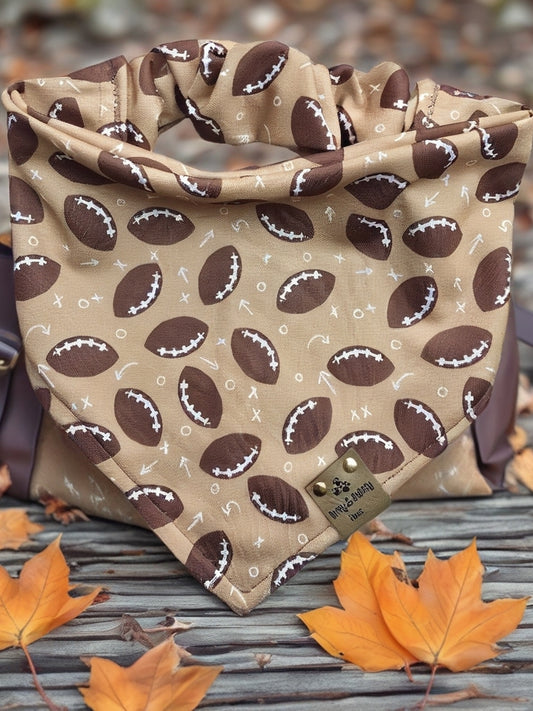 Fall Football Activewear Level Reversible Scrunchie Dog Bandana