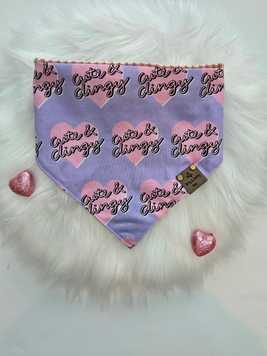 Cute and Clingy Reversible Scrunchie Dog Bandana