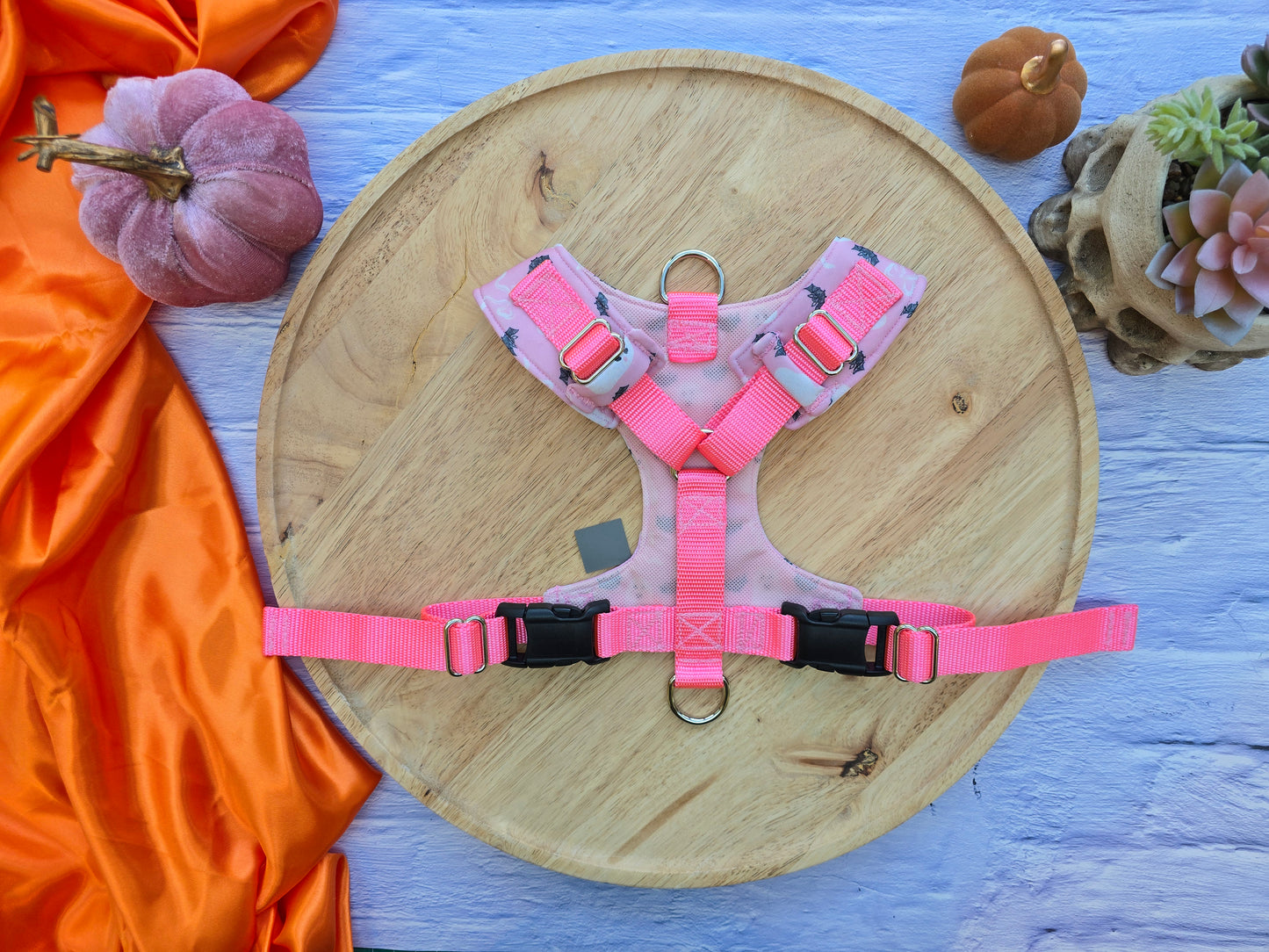 Sweet Ghosts Adjustable Neoprene Dog Chest Harness | 4-Point Adjustable Walking Harness