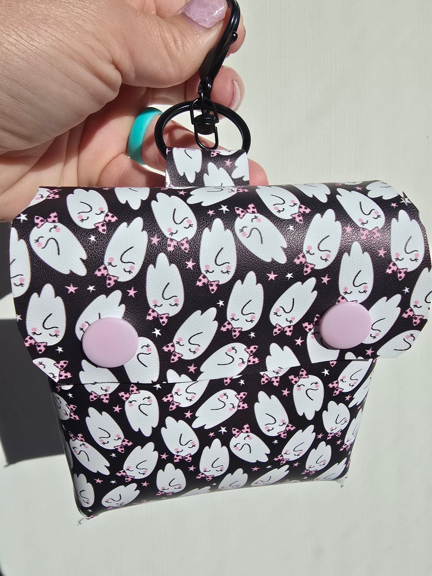 Cute Ghosties Faux Leather Treat Pouch