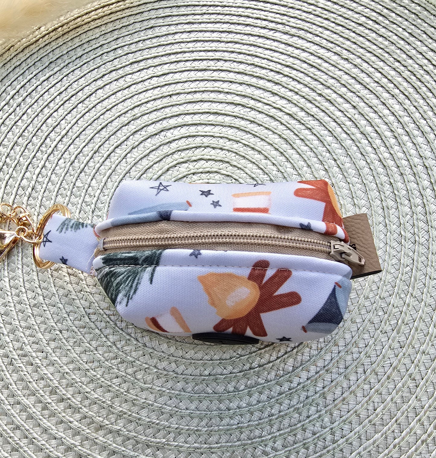 Watercolor Camping Neoprene Poop Bag Holder