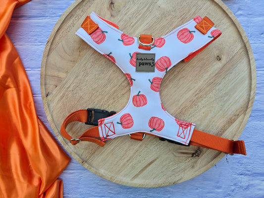 Pumpkin Toss Adjustable Neoprene Dog Chest Harness | 4-Point Adjustable Walking Harness