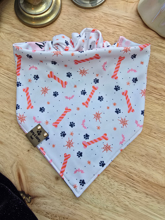 Scary Cute | Spooky Bones Activewear Reversible Scrunchie Dog Bandana